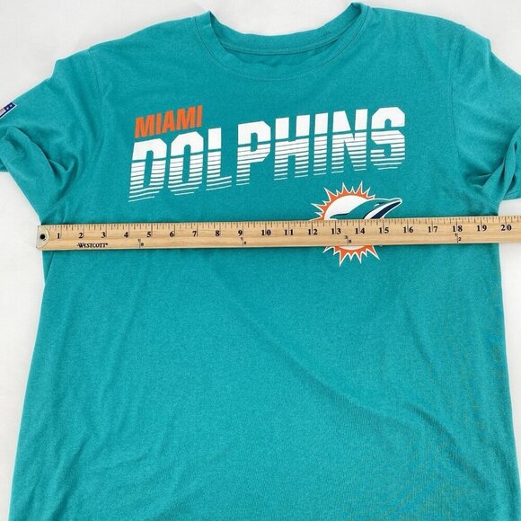 MIAMI DOLPHINS TEAM ISSUED ON FIELD AQUA DRI-FIT SHIRT SIZE LARGE - Picture 5 of 10